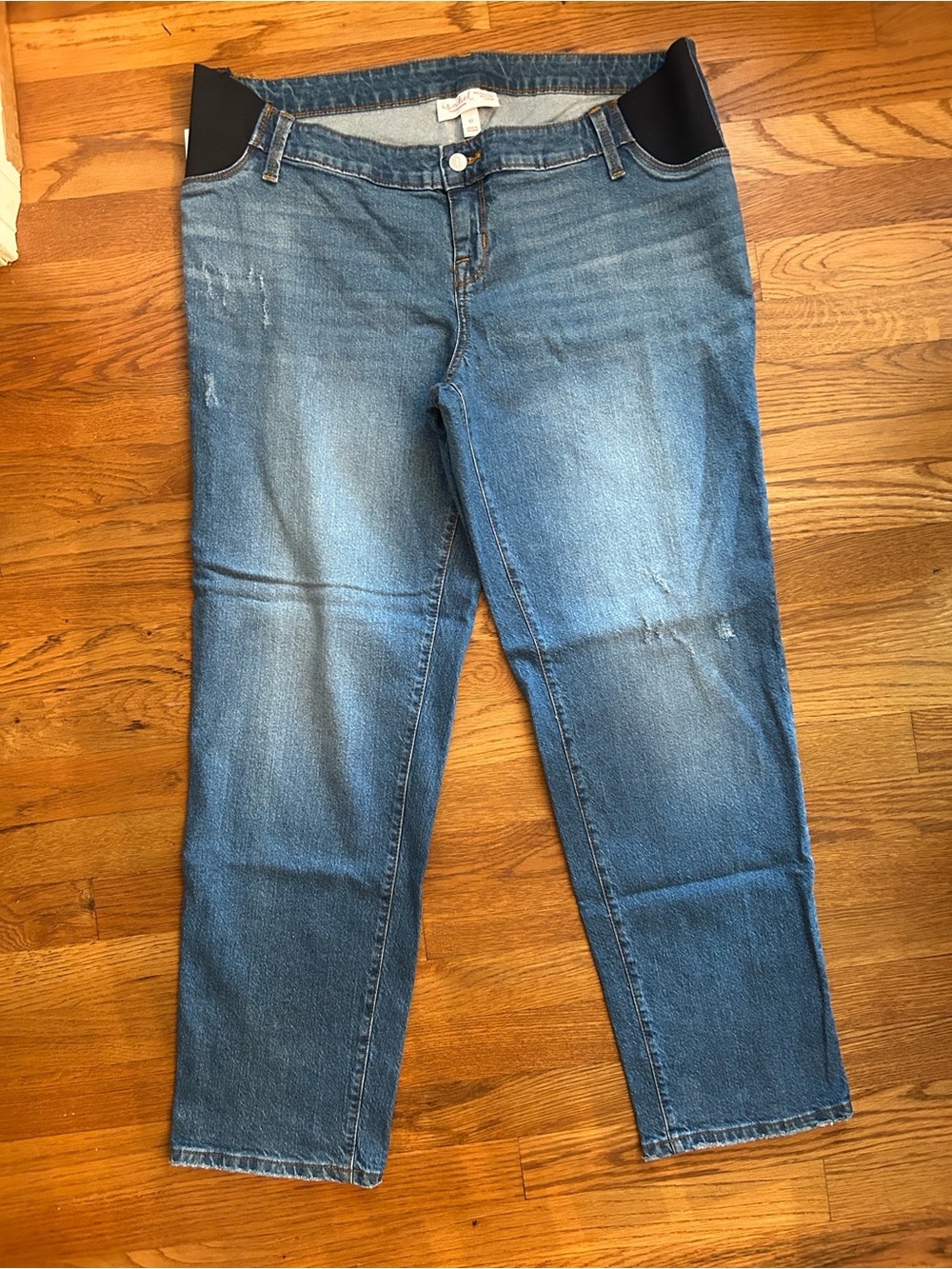 Isabel Maternity by Ingrid & Isabel Blue Straight-Leg Maternity Jeans size 12